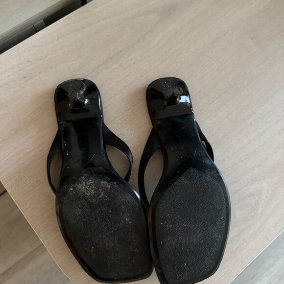 ZARA Black Kitten Heel Sandals – Size 37 - Picture 3 of 6